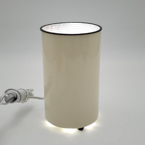 Vintage Kovacs Cylinder Shaped Accent Up Lamp White Metal - Picture 1 of 8